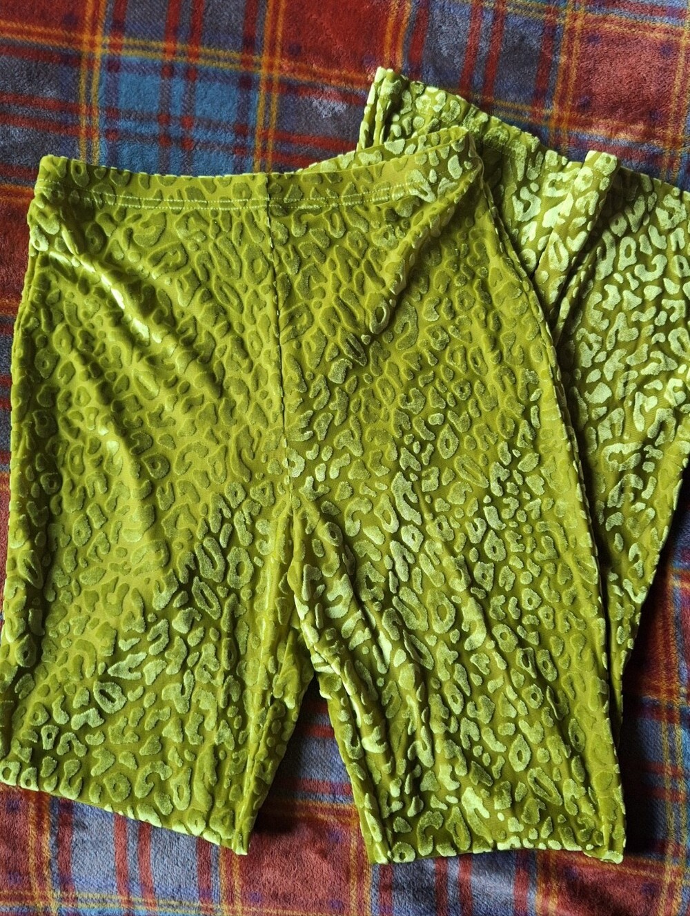 FBC Sheer Green Leapord Print Pants